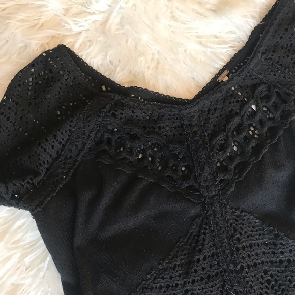 FREE PEOPLE | City Girl Dress Black Crochet Dress - Picture 4 of 10
